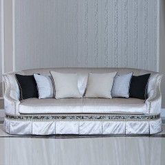 △【精品】千匠一品轻奢欧式榉木+夹板优质布艺沙发组合MA02-015-X