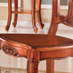 千匠一品 法式风格精选优质橡胶木餐椅908#-H