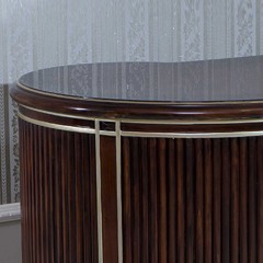 △【精品】千匠一品轻奢欧式榉木+多层实木板环保纹木皮书桌MA02-R61-01-X