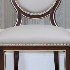 △【精品】千匠一品轻奢欧式榉木+夹板高密度海绵餐椅MA02-D221-01-X