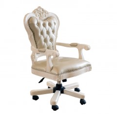 千匠一品 法式风格精选优质橡胶木书椅910-H