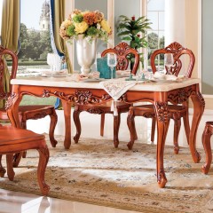 千匠一品法式风格精选优质橡胶木长餐台911-H