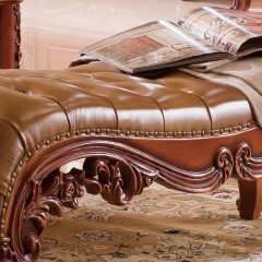 千匠一品 法式风格精选优质橡胶木床尾凳919#-H