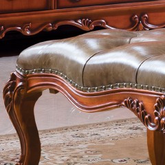 千匠一品 法式风格精选优质橡胶木床尾凳920#-H