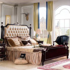 △千匠一品法式风格精选优质橡胶木床926-H