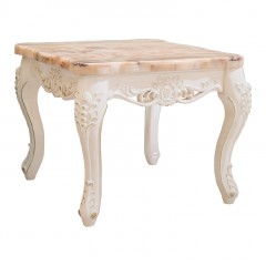 千匠一品 法式风格精选优质橡胶木方茶几911-H