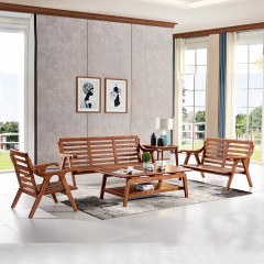 千匠一品北欧风格白蜡木全实木框架+棉麻布艺沙发组合E-608-X
