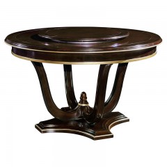 【精品】千匠一品轻奢美式进口榉木圆餐台M905-H