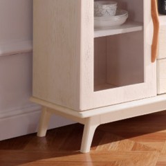 千匠一品北欧风格红橡+白橡全实木环保油漆餐边柜X02-X