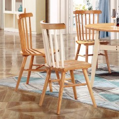 千匠一品北欧风格红橡+白橡全实木环保油漆餐椅X02-X