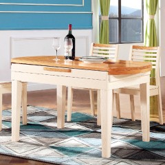 千匠一品北欧风格红橡+白橡全实木环保油漆功能圆桌X05-X