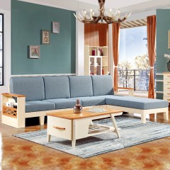 千匠一品北欧风格红橡+白橡全实木优质棉布功能沙发X08-X