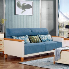 千匠一品北欧风格红橡+白橡全实木优质棉布沙发组合X06-X