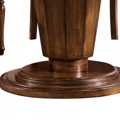 △【精品】千匠一品轻奢美式北美白蜡木泰国橡胶木实木框架+环保油漆圆餐桌MH-606A-X