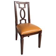 △【精品】千匠一品轻奢美式北美白蜡木泰国橡胶木实木框架+环保油漆餐椅MH-606-X