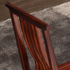 △【精品】千匠一品轻奢中式非洲进口乌金木材+环保油漆餐椅KY202-X