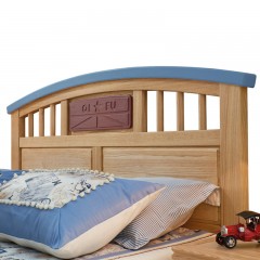 千匠一品儿童家具白蜡木橡木实木框架+环保油漆1.5米床F8002-X