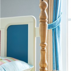 千匠一品儿童家具白蜡木橡木实木框架+环保油漆1.5米床F8007-X