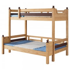 千匠一品儿童家具白蜡木橡木实木框架+环保油漆1.2米双层床F9005-X