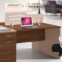 千匠一品办公家具优质刨花板板材+环保三聚氰胺胶模纸双饰面二人位办公桌OS-01161-X