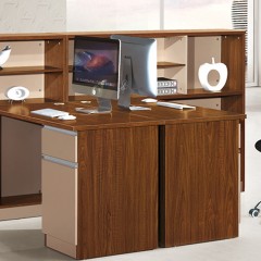 千匠一品办公家具优质刨花板板材+环保三聚氰胺胶模纸双饰面双人位办公桌OS-01186-X