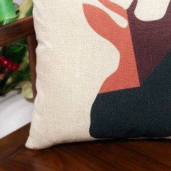 千匠一品北欧风格优质亚麻+公仔棉印花沙发抱枕YM-13-H