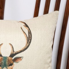 千匠一品北欧风格优质亚麻+公仔棉印花沙发抱枕YM-22-H