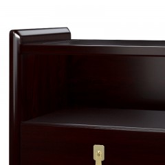 △（精品）千匠一品轻奢中式进口红檀木+环保水性漆床头柜TW304-X