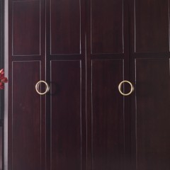 △【精品】千匠一品轻奢中式非洲红檀木+健康环保漆四门衣柜TW504-X