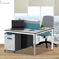千匠一品办公家具优质刨花板板材+环保三聚氰胺胶模纸双饰办公桌OS-WC1406-X