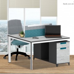 千匠一品办公家具优质刨花板板材+环保三聚氰胺胶模纸双饰办公桌OS-WC1406-X