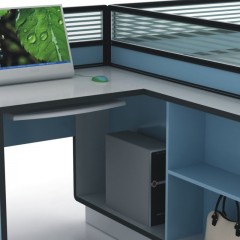 千匠一品办公家具优质刨花板板材+环保三聚氰胺胶模纸双饰T型二人位办公桌OS-TK03A-X