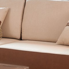△千匠一品  中式白蜡木实木框架+优质科技布转角沙发B-131-X