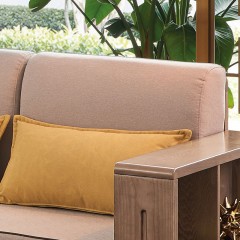 △千匠一品中式白蜡木实木框架+优质棉麻布转角沙发B-138-X