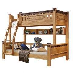 千匠一品儿童房家具北美进口优质橡木全实木+环保油漆儿童床上下床6110-X