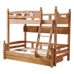 千匠一品儿童房家具北美进口优质橡木全实木+环保油漆儿童床上下床6102-X