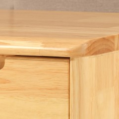 △千匠一品北欧风格进口橡胶木全实木+环保水性漆双抽床头柜（G）B-10-X