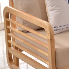 千匠一品北欧风格进口橡胶木全实木+优质棉麻布沙发组合(Z)02-X