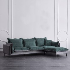 【精品】千匠一品意式极简松木实木框架+优质棉麻三人位沙发极好沙发-X