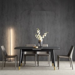 千匠一品【爆款单品】意式极简岩板餐桌家用饭桌3号长方形餐桌0011-X