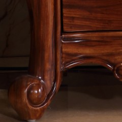【精品】千匠一品 轻奢欧式进口乌金木实木环保水性漆床头柜大象床头柜-X
