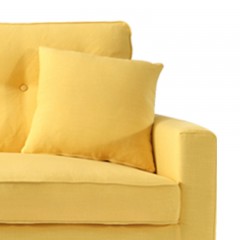 千匠一品 北欧极简风格进口白蜡木实木麻纺布沙发1+2+3沙发组合6118-X