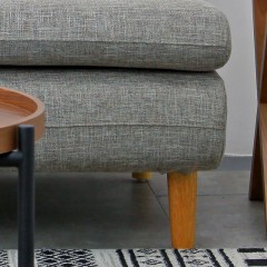 千匠一品 北欧极简风格精选优质白蜡木麻纺布面料沙发双人位沙发6075-2-X