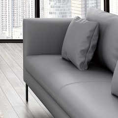 千匠一品 意式极简风格松木实木框架优质纳帕皮沙发1+3+贵沙发组合SYF025-X