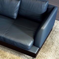 千匠一品 意式极简风格松木实木框架优质头层黄牛皮沙发3+贵沙发组合SYF967-X