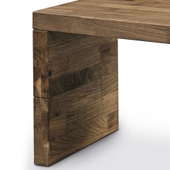 千匠一品意式极简风格优质胡桃木全实木环保油漆妆凳CD064-1-X