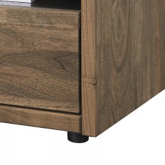 千匠一品意式极简风格优质胡桃木全实木环保油漆床头柜T11001-X