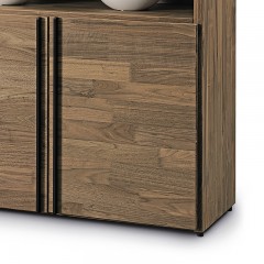 千匠一品意式极简风格优质胡桃木全实木环保油漆收纳柜T32002-X