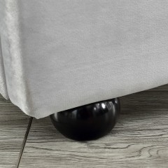 【精品】千匠一品现代轻奢风格环保多层实木板优质绒布床1.5/1.8米床BY01-X