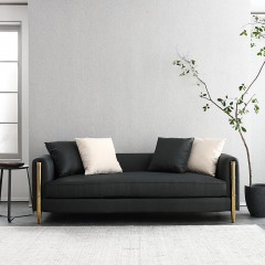 △【精品】千匠一品现代轻奢风格高档棉麻布实木高回弹海绵沙发2+3沙发组合136-X